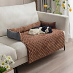 Velvet Pet Sofa Bed - Image 8